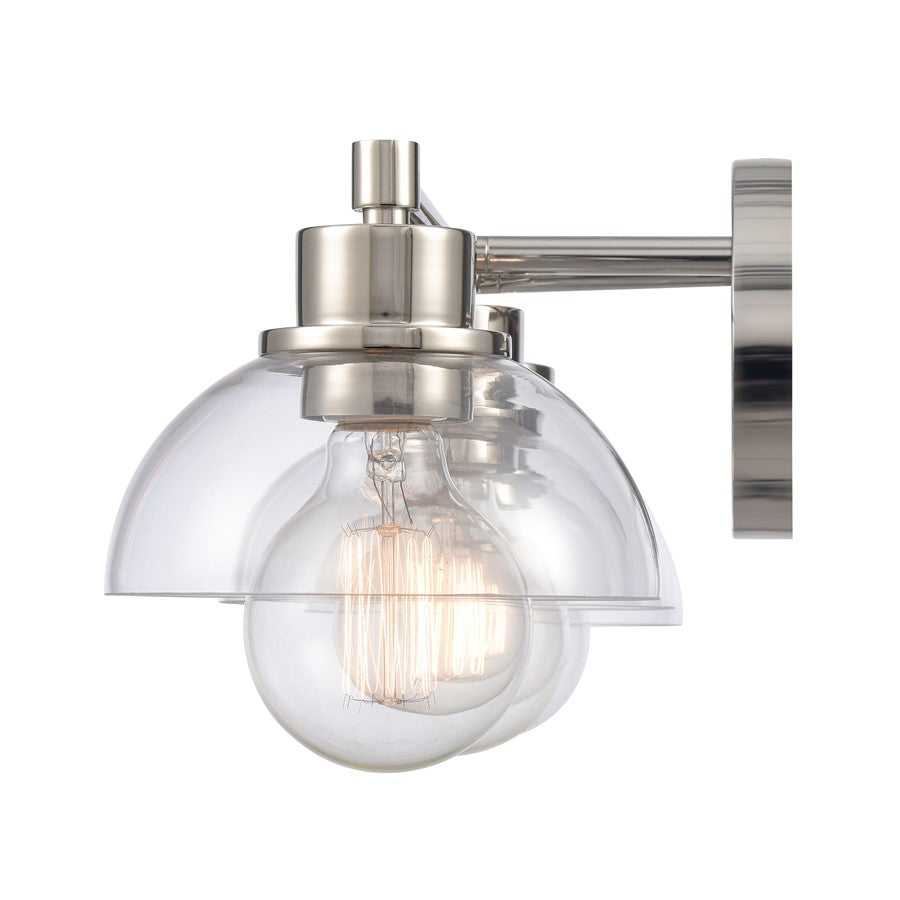 Atlas Lighting Julian 24in 3-Light Vanity Light | Transitional Polished Nickel and Clear Glass | Bathroom Vanity | 24 x 7.5 x 6 in | Model WL11352-NK