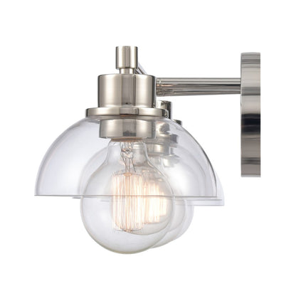 Atlas Lighting Julian 24in 3-Light Vanity Light | Transitional Polished Nickel and Clear Glass | Bathroom Vanity | 24 x 7.5 x 6 in | Model WL11352-NK