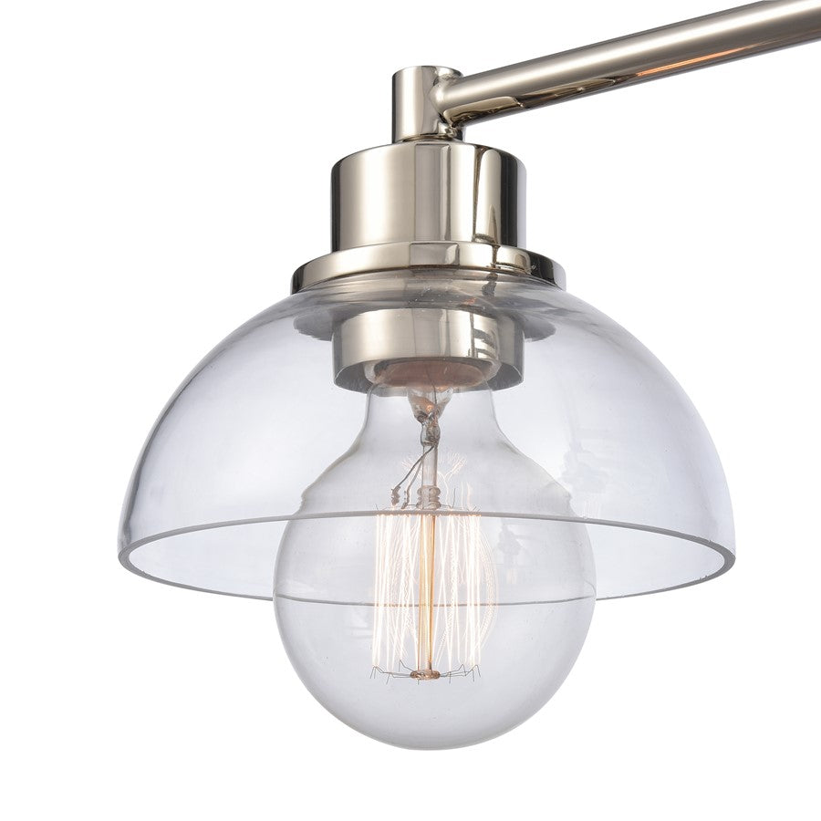 Atlas Lighting Julian 24in 3-Light Vanity Light | Transitional Polished Nickel and Clear Glass | Bathroom Vanity | 24 x 7.5 x 6 in | Model WL11352-NK