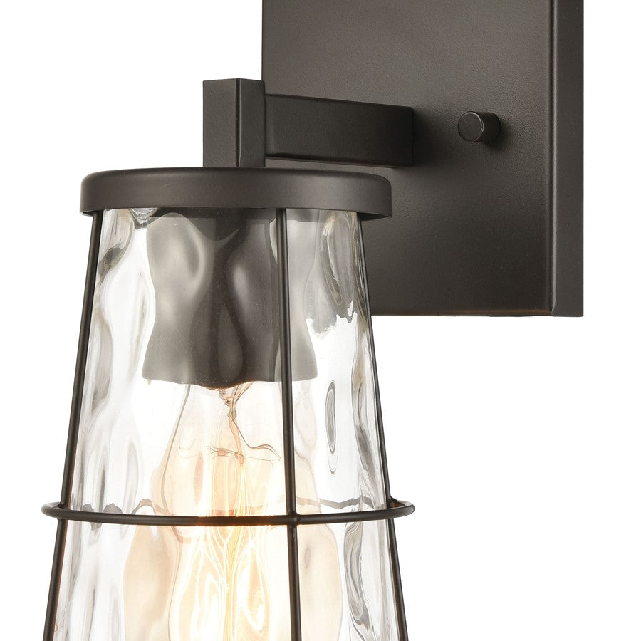 Atlas Lighting Kendrix 11in 1-Light Wall Sconce | Transitional Oil Rubbed Bronze and Clear Glass | Hallway & Bathroom | Model WL11354-BZ
