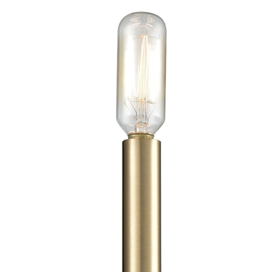 Atlas Lighting Livingston 11in 1-Light Wall Sconce | Transitional Matte Black and Satin Brass | Bathroom & Hallway | 5 x 4 x 11 in | Model WL11364-BK
