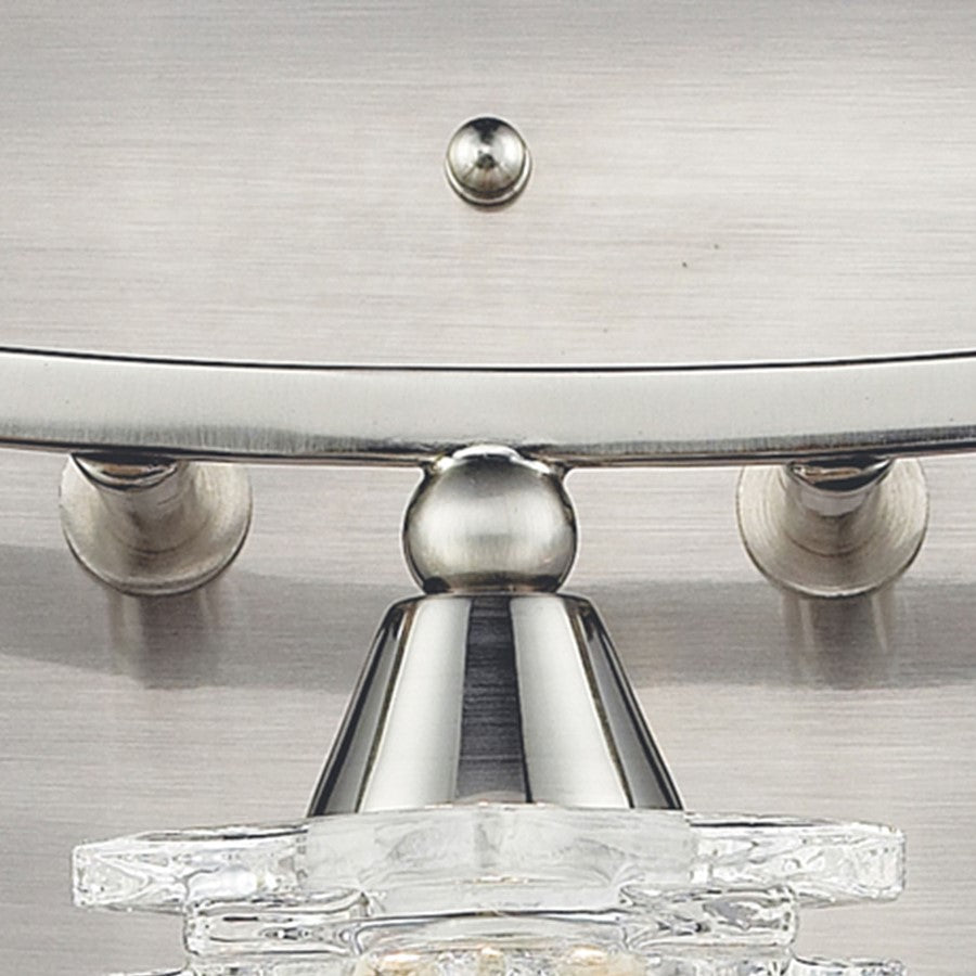 Atlas Lighting Matrix 15in 3-Light Vanity Light | Modern Satin Nickel and Clear Glass | Bathroom Vanity | 15 x 5 x 7 in | Model WL11368-NK