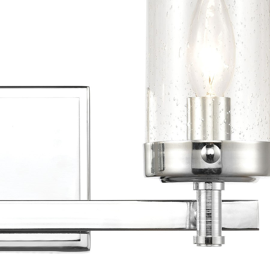 Atlas Lighting Melinda 15in 2-Light Vanity Light | Transitional Polished Chrome and Clear Seeded Glass | Bathroom Vanity | Model WL11371-CH