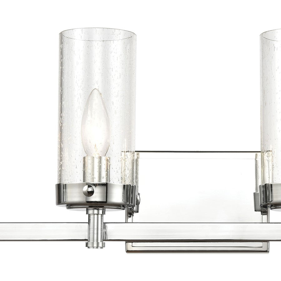 Atlas Lighting Melinda 29in 4-Light Vanity Light | Transitional Polished Chrome and Clear Seeded Glass | Bathroom Vanity | Model WL11372-CH