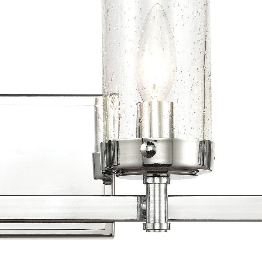 Atlas Lighting Melinda 29in 4-Light Vanity Light | Transitional Polished Chrome and Clear Seeded Glass | Bathroom Vanity | Model WL11372-CH