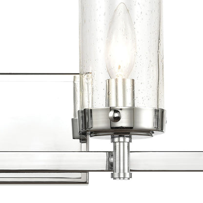 Atlas Lighting Melinda 29in 4-Light Vanity Light | Transitional Polished Chrome and Clear Seeded Glass | Bathroom Vanity | Model WL11372-CH