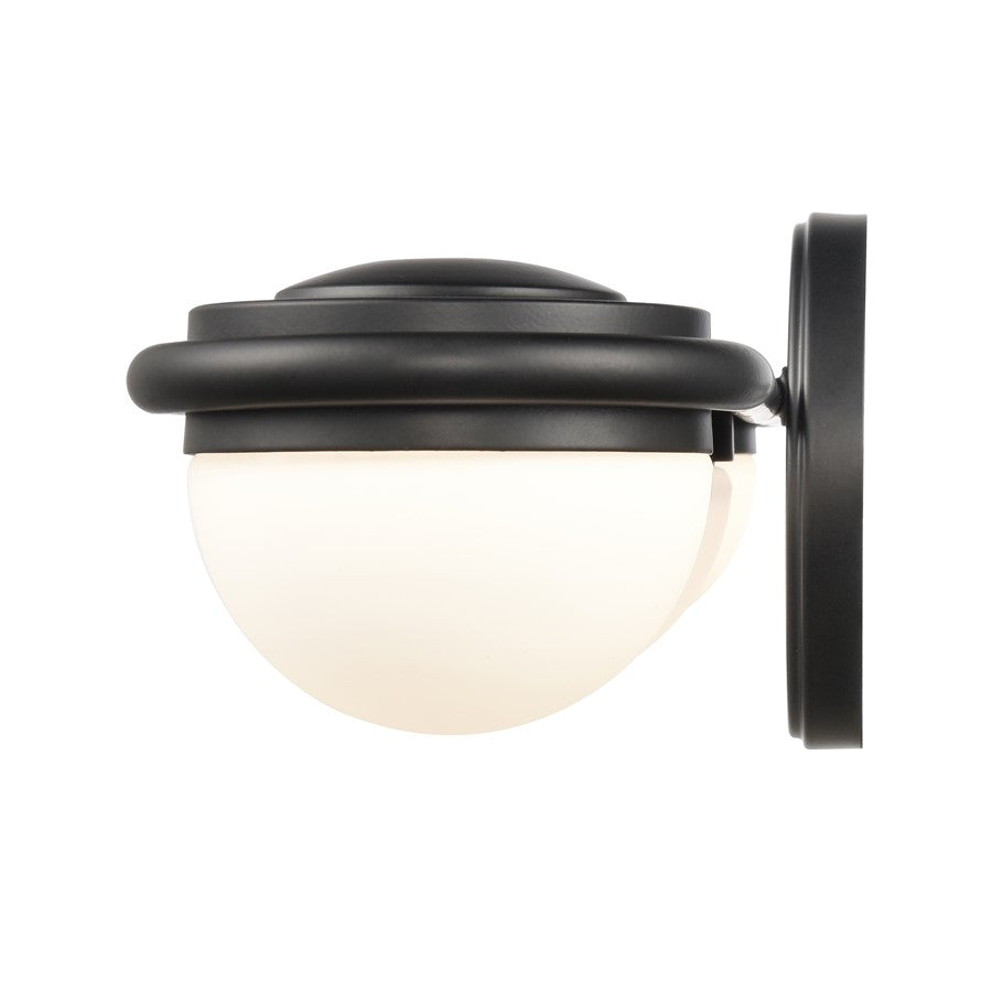 Atlas Lighting Nelly 22in 3-Light Vanity Light | Art Deco Matte Black and White Etched Glass | Bathroom Vanity | 22 x 6 x 5 in | Model WL11377-BK