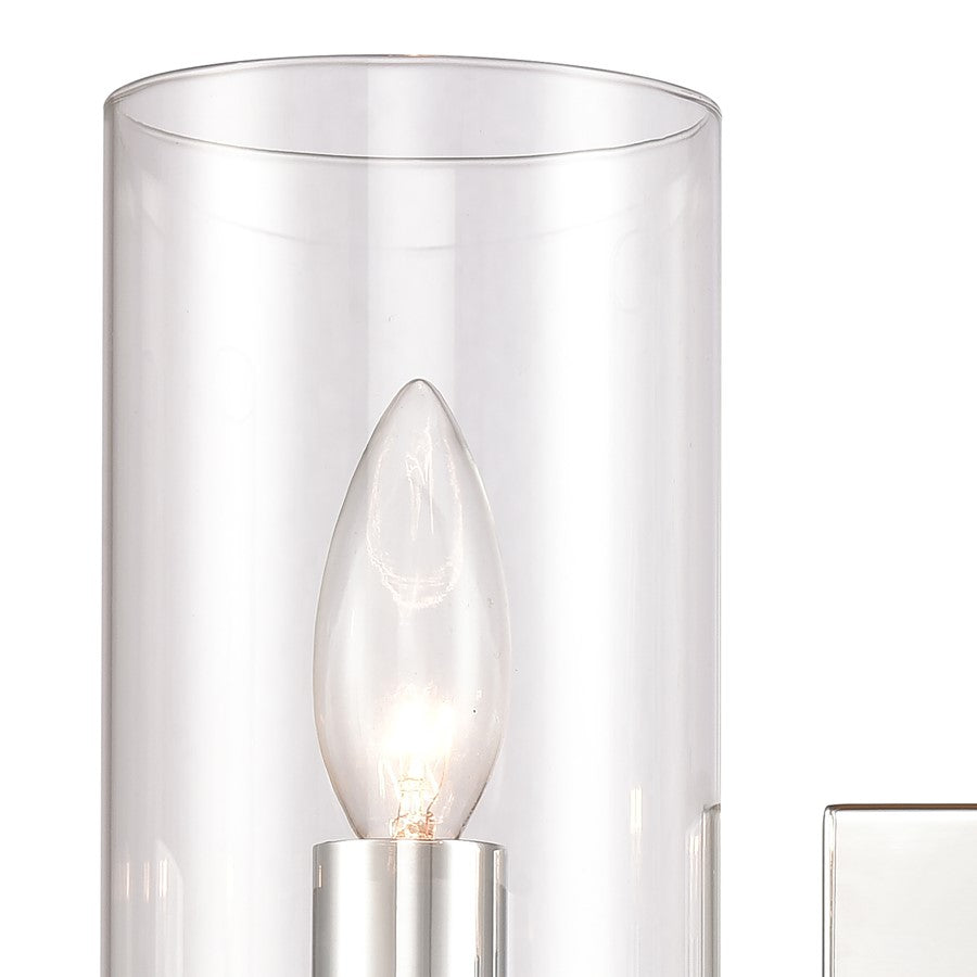 Atlas Lighting Oakland 13.5in 2-Light Vanity Light | Modern Chrome and Clear Glass | Bathroom Vanity | 13.5 x 6.75 x 12 in | Model WL11383-CH