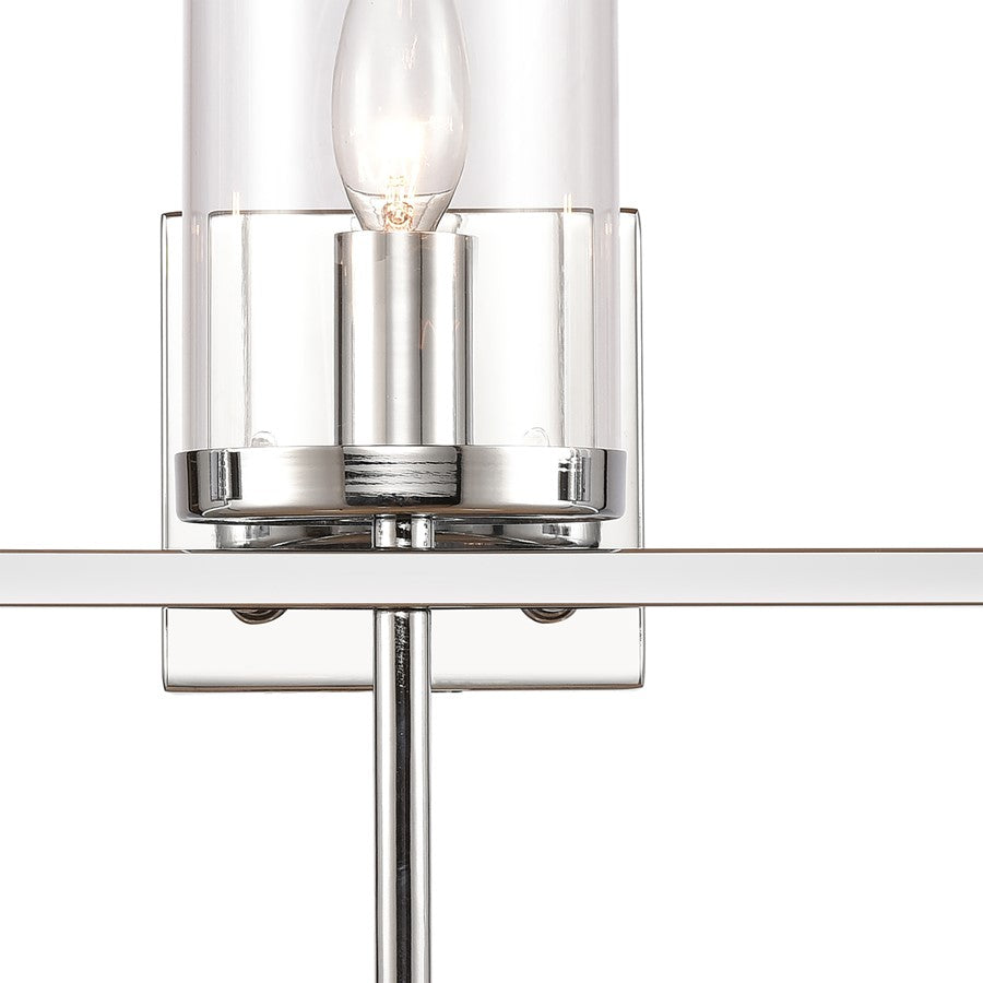 Atlas Lighting Oakland 23in 3-Light Vanity Light | Modern Chrome and Clear Glass | Bathroom Vanity | 23 x 6.75 x 12 in | Model WL11384-CH
