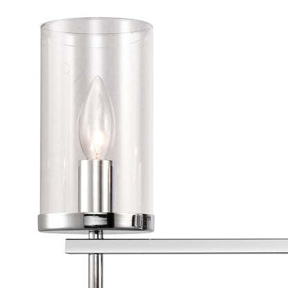 Atlas Lighting Oakland 32.5in 4-Light Vanity Light | Modern Chrome and Clear Glass | Bathroom Vanity | 32.5 x 6.75 x 12 in | Model WL11385-CH