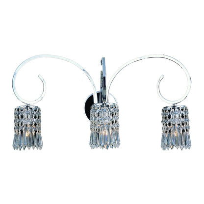 Atlas Lighting Optix 23in 3-Light Vanity Light | Modern Polished Chrome and Clear Glass | Bathroom & Powder Room | 23 x 3 x 12 in | Model WL11386-CH