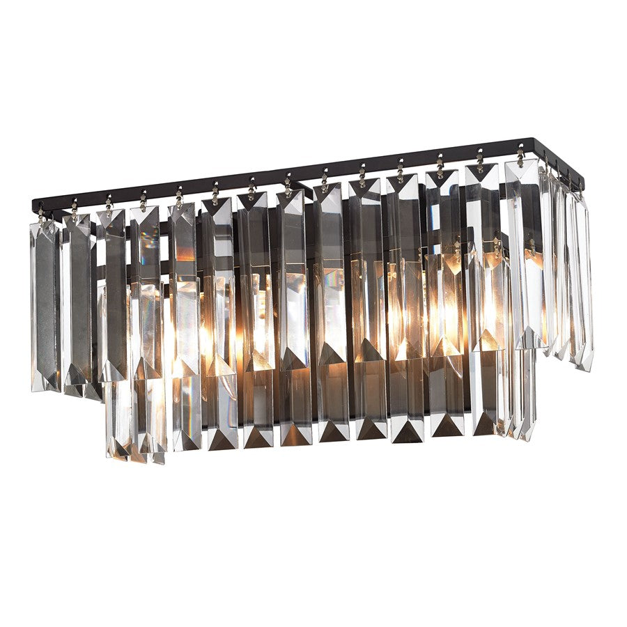 Atlas Lighting Palacial 15in 2-Light Vanity Light | Traditional Oil Rubbed Bronze and Clear Glass | Bathroom & Powder Room | Model WL11388-BZ
