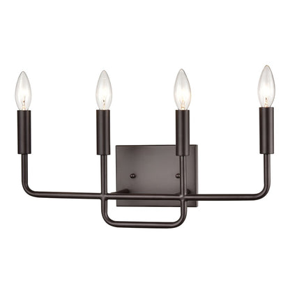 Atlas Lighting Park Slope 18in 4-Light Vanity Light | Transitional Oil Rubbed Bronze Metal | Bathroom Vanity & Grooming | Model WL11398-BZ