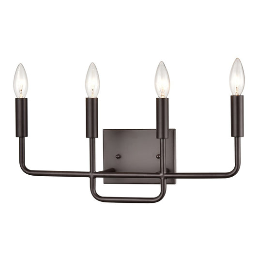Atlas Lighting Park Slope 18in 4-Light Vanity Light | Transitional Oil Rubbed Bronze Metal | Bathroom Vanity & Grooming | Model WL11398-BZ
