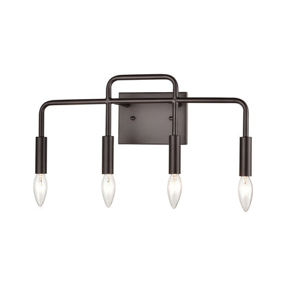 Atlas Lighting Park Slope 18in 4-Light Vanity Light | Transitional Oil Rubbed Bronze Metal | Bathroom Vanity & Grooming | Model WL11398-BZ