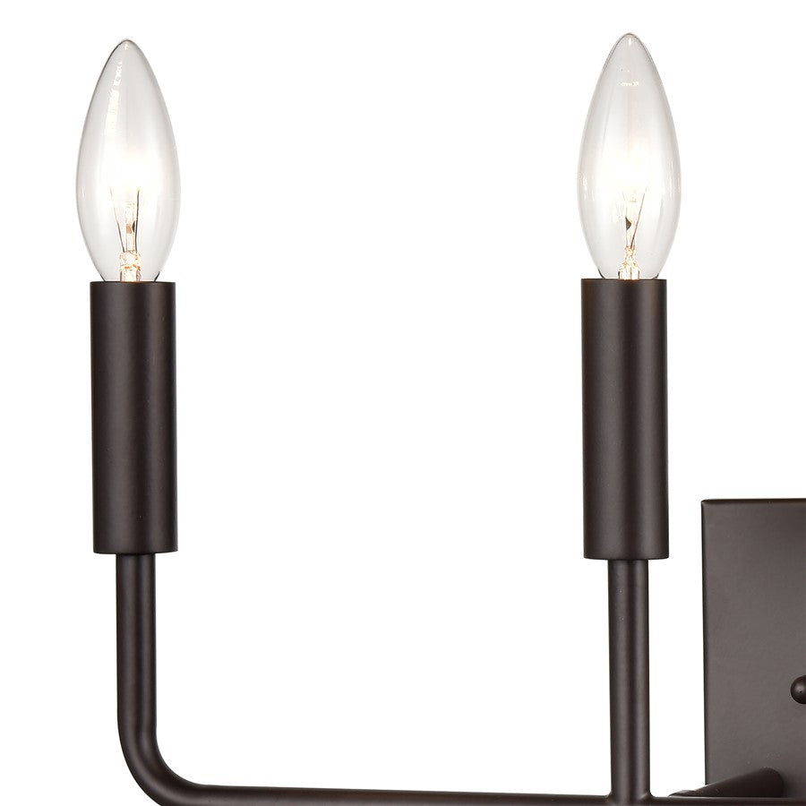 Atlas Lighting Park Slope 18in 4-Light Vanity Light | Transitional Oil Rubbed Bronze Metal | Bathroom Vanity & Grooming | Model WL11398-BZ