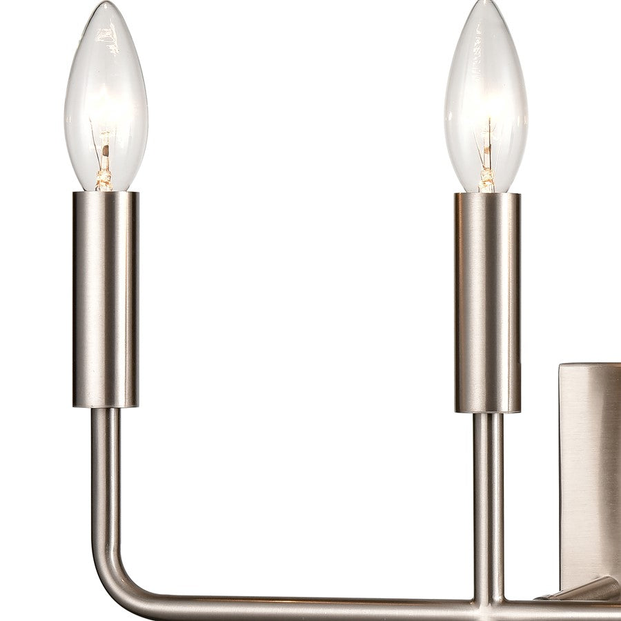 Atlas Lighting Park Slope 18in 4-Light Vanity Light | Transitional Brushed Nickel Metal | Bathroom Vanity & Grooming | Model WL11398-NK