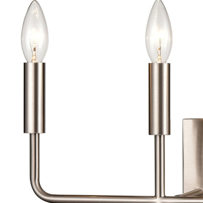 Atlas Lighting Park Slope 18in 4-Light Vanity Light | Transitional Brushed Nickel Metal | Bathroom Vanity & Grooming | Model WL11398-NK