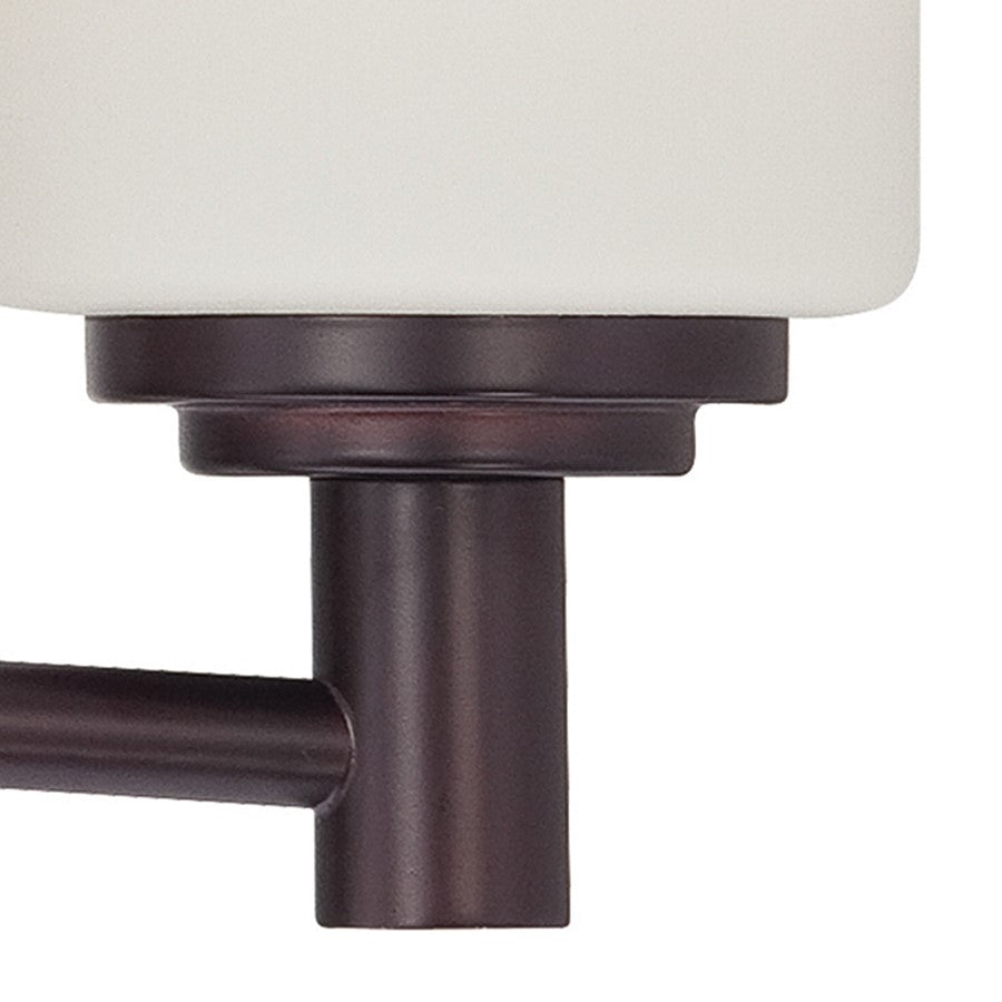 Atlas Lighting Pittman 19in 3-Light Vanity Light | Transitional Sienna Bronze and White Etched Opal Glass | Bathroom Vanity | Model WL11409-BZ