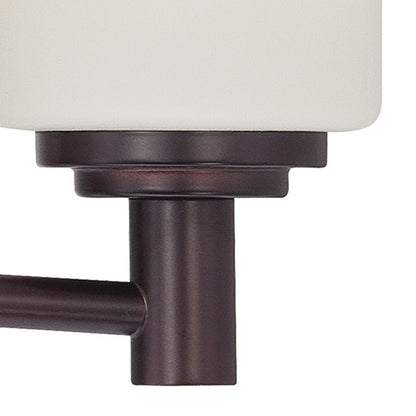 Atlas Lighting Pittman 19in 3-Light Vanity Light | Transitional Sienna Bronze and White Etched Opal Glass | Bathroom Vanity | Model WL11409-BZ