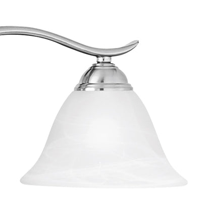 Atlas Lighting Prestige 36in 4-Light Vanity Light | Traditional Brushed Nickel and White Alabaster Glass | Bathroom Vanity | Model WL11414-NK
