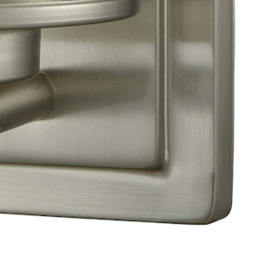 Atlas Lighting Ravendale 9in 1-Light Wall Sconce | Transitional Brushed Nickel and White Glass | Bathroom & Hallway | 5 x 7 x 9 in | Model WL11422-NK