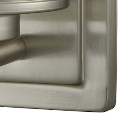 Atlas Lighting Ravendale 9in 1-Light Wall Sconce | Transitional Brushed Nickel and White Glass | Bathroom & Hallway | 5 x 7 x 9 in | Model WL11422-NK