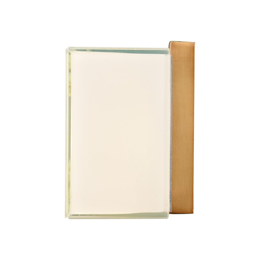Atlas Lighting Reciprocate 25in 2-Light Vanity Light | Modern Aged Brass and White Glass | Bathroom Vanity | 25 x 3.5 x 5.25 in | Model WL11423-BS