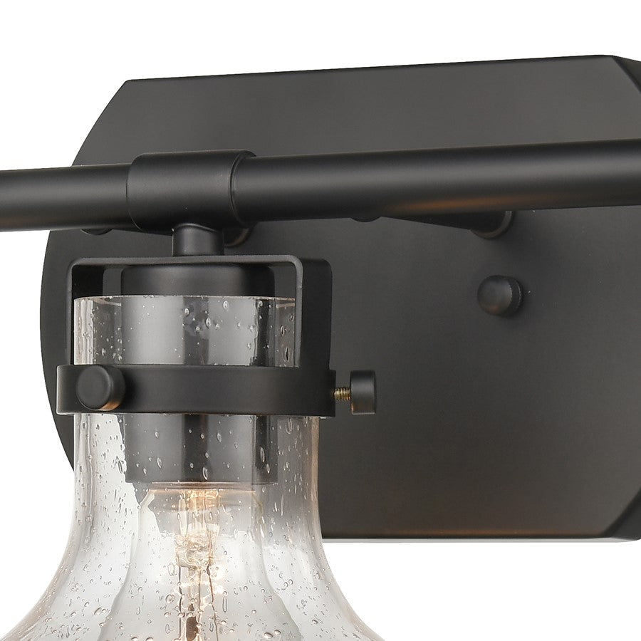 Atlas Lighting Salamanca 21in 3-Light Vanity Light | Transitional Matte Black and Clear Seeded Glass | Bathroom Vanity | Model WL11432-BK