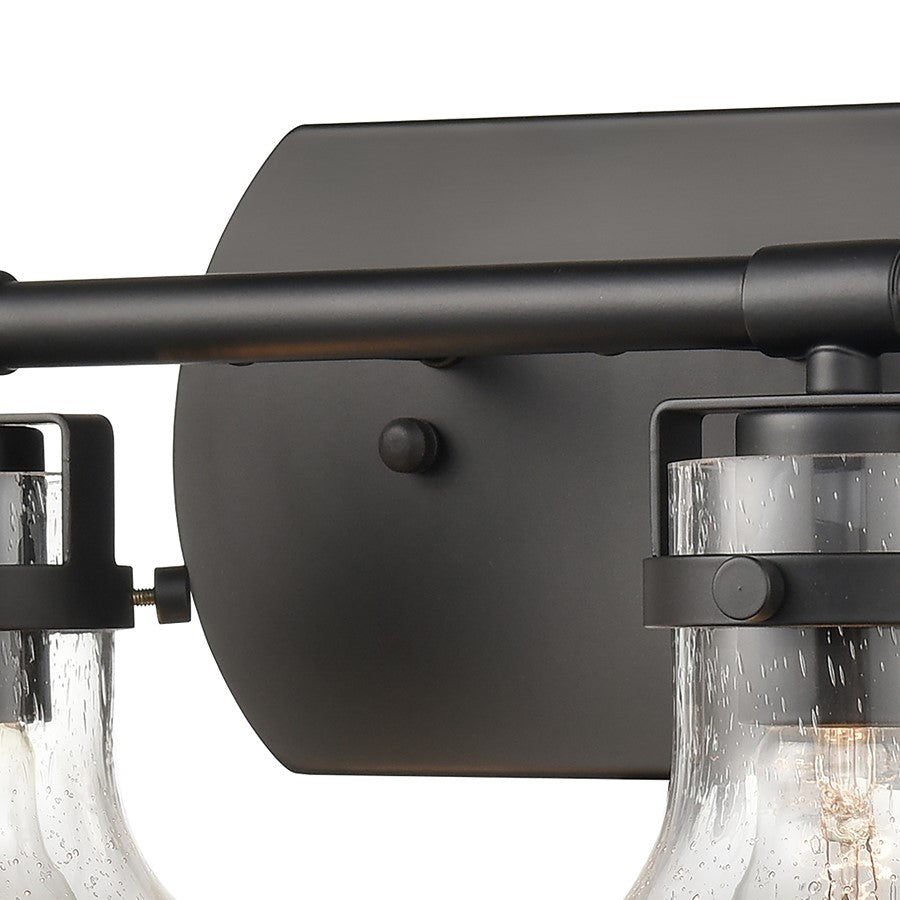 Atlas Lighting Salamanca 29in 4-Light Vanity Light | Transitional Matte Black and Clear Seeded Glass | Bathroom Vanity | Model WL11433-BK