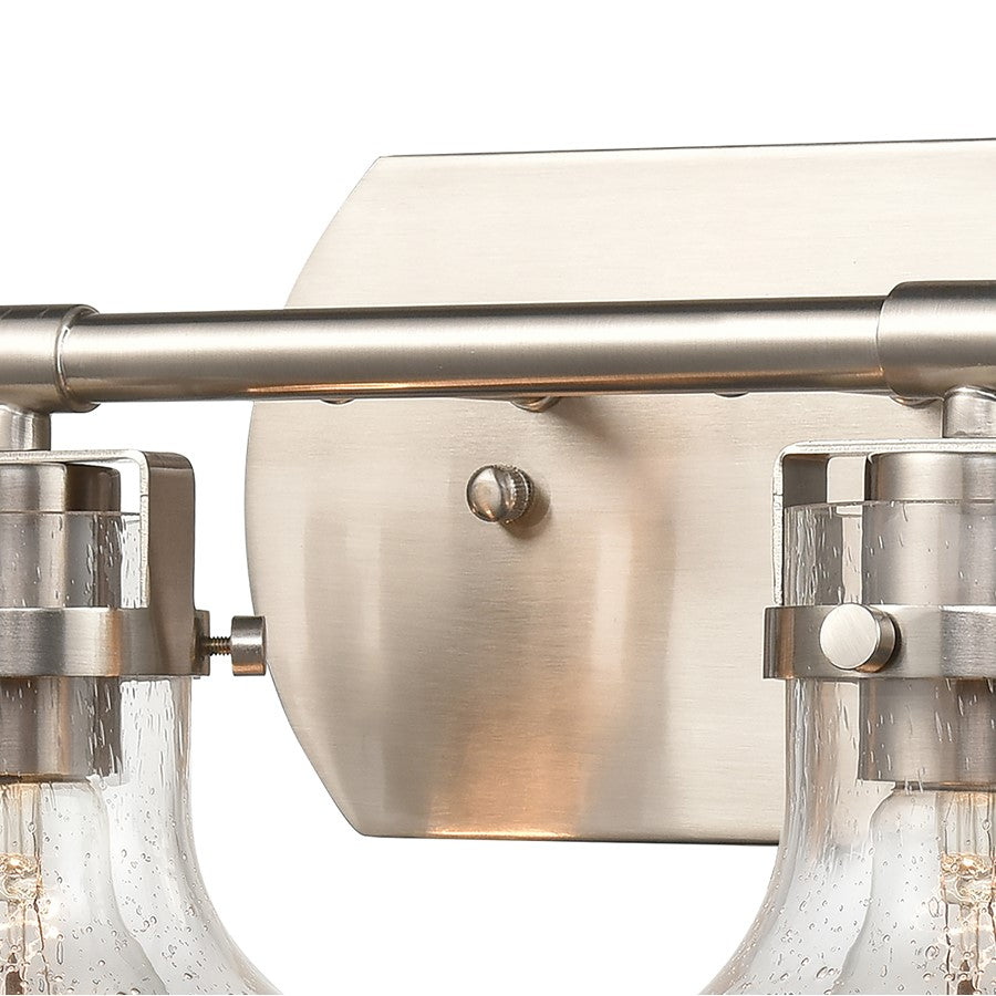 Atlas Lighting Salamanca 29in 4-Light Vanity Light | Transitional Satin Nickel and Clear Seeded Glass | Bathroom Vanity | Model WL11433-NK