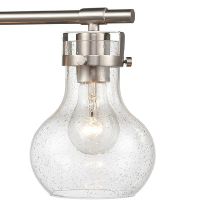 Atlas Lighting Salamanca 29in 4-Light Vanity Light | Transitional Satin Nickel and Clear Seeded Glass | Bathroom Vanity | Model WL11433-NK