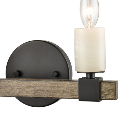Atlas Lighting Stone Manor 12in 2-Light Vanity Light | Transitional Matte Black and Aspen Metal | Bathroom & Powder Room | Model WL11450-BK