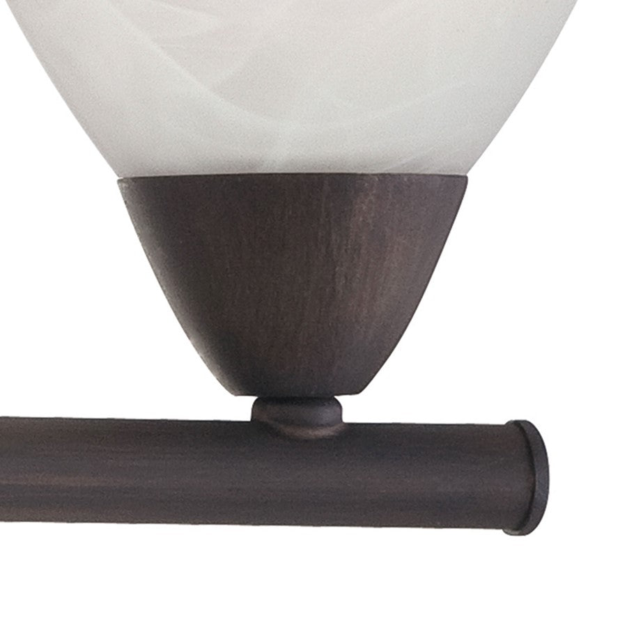 Atlas Lighting Tia 22.5in 3-Light Vanity Light | Traditional Painted Bronze and White Frosted Glass | Bathroom Vanity & Powder | Model WL11456-BZ