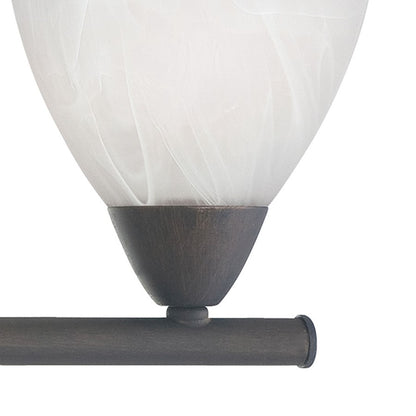 Atlas Lighting Tia 30.75in 4-Light Vanity Light | Traditional Painted Bronze and White Frosted Glass | Bathroom Vanity & Powder | Model WL11457-BZ