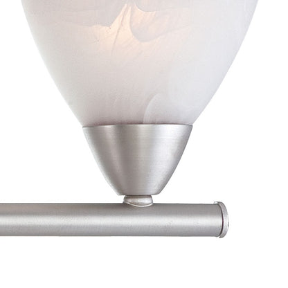 Atlas Lighting Tia 30.75in 4-Light Vanity Light | Traditional Matte Nickel and White Frosted Glass | Bathroom Vanity & Powder Room | Model WL11457-NK