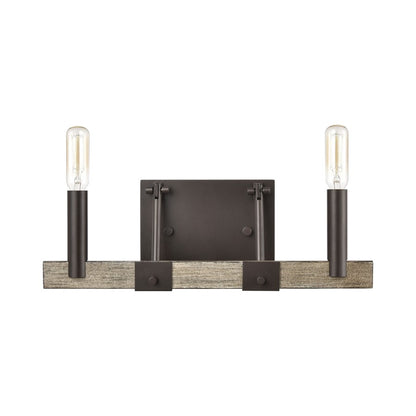 Atlas Lighting Transitions 14in 2-Light Vanity Light | Transitional Oil Rubbed Bronze and Aspen Metal | Bathroom Vanity & Powder | Model WL11458-BZ
