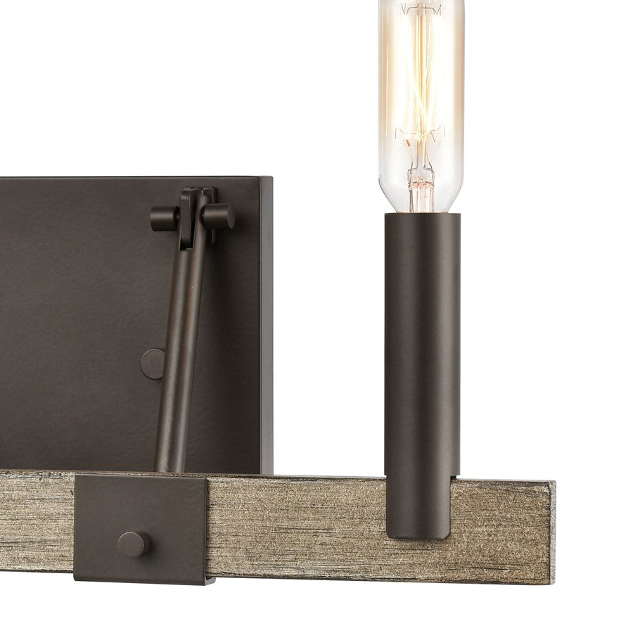 Atlas Lighting Transitions 14in 2-Light Vanity Light | Transitional Oil Rubbed Bronze and Aspen Metal | Bathroom Vanity & Powder | Model WL11458-BZ