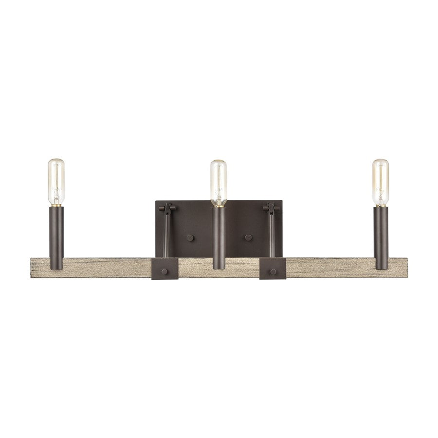 Atlas Lighting Transitions 22in 3-Light Vanity Light | Transitional Oil Rubbed Bronze and Aspen Metal | Bathroom Vanity & Powder | Model WL11459-BZ