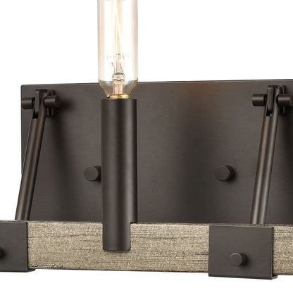 Atlas Lighting Transitions 22in 3-Light Vanity Light | Transitional Oil Rubbed Bronze and Aspen Metal | Bathroom Vanity & Powder | Model WL11459-BZ