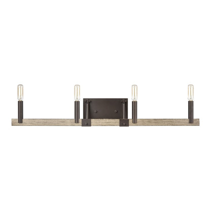 Atlas Lighting Transitions 32in 4-Light Vanity Light | Transitional Oil Rubbed Bronze and Aspen Metal | Bathroom Vanity & Powder | Model WL11460-BZ