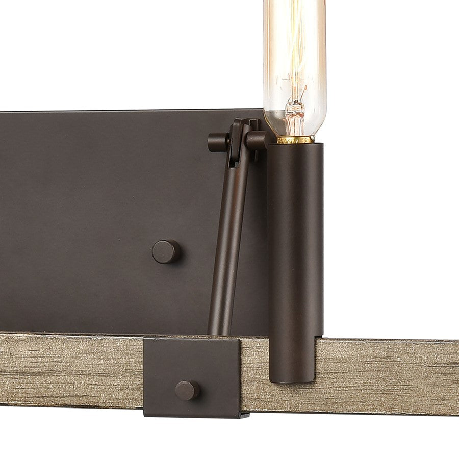 Atlas Lighting Transitions 32in 4-Light Vanity Light | Transitional Oil Rubbed Bronze and Aspen Metal | Bathroom Vanity & Powder | Model WL11460-BZ