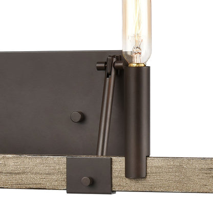 Atlas Lighting Transitions 32in 4-Light Vanity Light | Transitional Oil Rubbed Bronze and Aspen Metal | Bathroom Vanity & Powder | Model WL11460-BZ