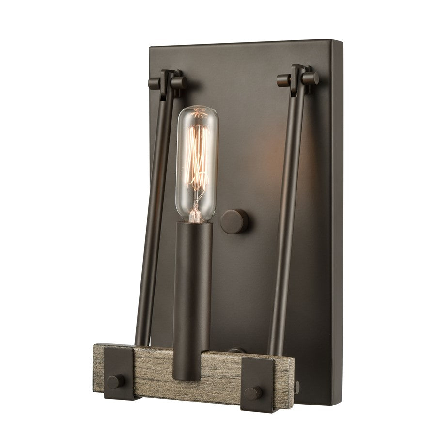 Atlas Lighting Transitions 9in 1-Light Wall Sconce | Transitional Oil Rubbed Bronze and Aspen Metal | Bathroom & Hallway Accent | Model WL11461-BZ