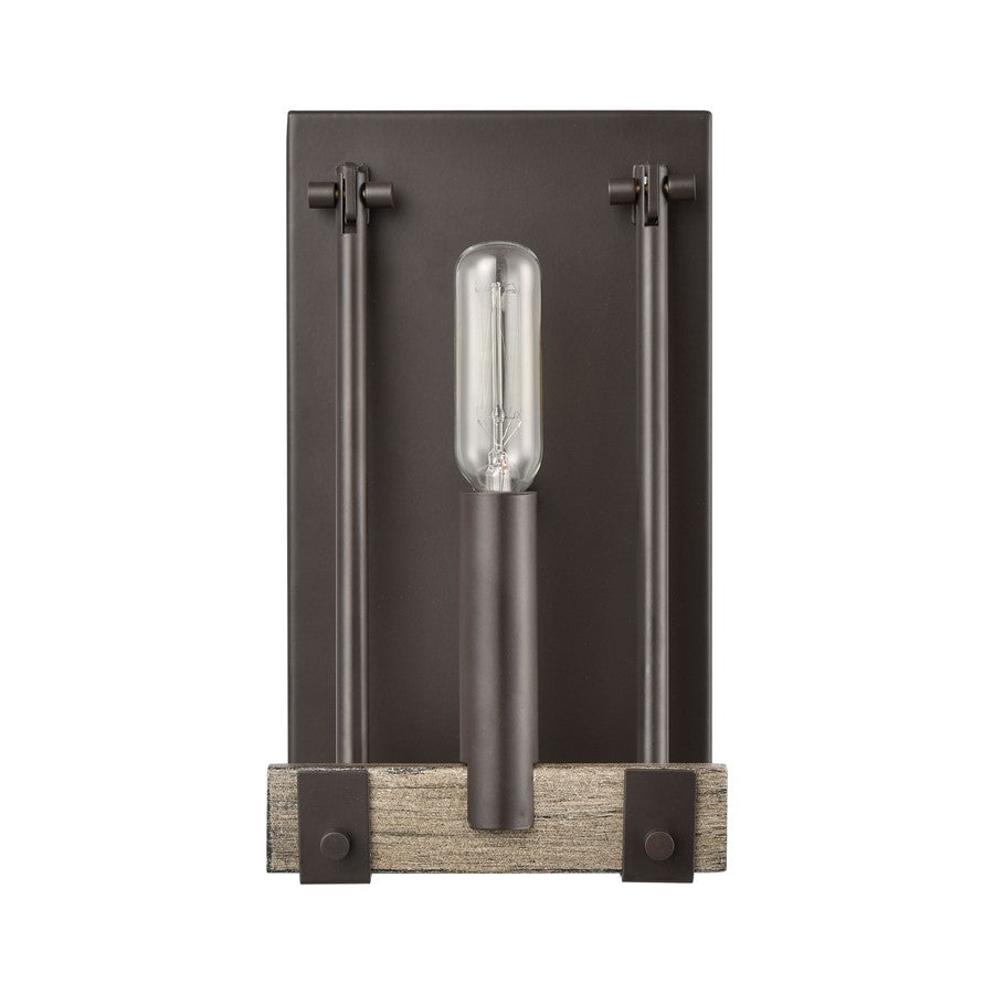 Atlas Lighting Transitions 9in 1-Light Wall Sconce | Transitional Oil Rubbed Bronze and Aspen Metal | Bathroom & Hallway Accent | Model WL11461-BZ