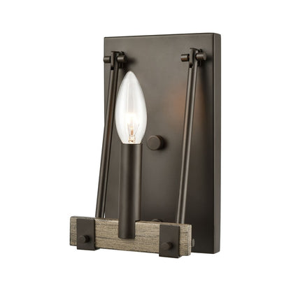 Atlas Lighting Transitions 9in 1-Light Wall Sconce | Transitional Oil Rubbed Bronze and Aspen Metal | Bathroom & Hallway Accent | Model WL11461-BZ