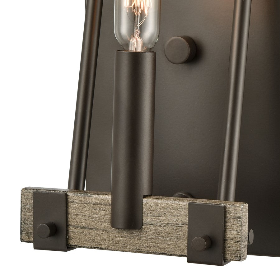 Atlas Lighting Transitions 9in 1-Light Wall Sconce | Transitional Oil Rubbed Bronze and Aspen Metal | Bathroom & Hallway Accent | Model WL11461-BZ