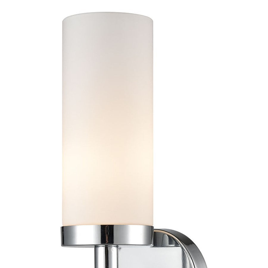Atlas Lighting Tristen 20in 2-Light Vanity Light | Modern Chrome and White Frosted Glass | Bathroom Vanity & Powder Room | Model WL11467-CH