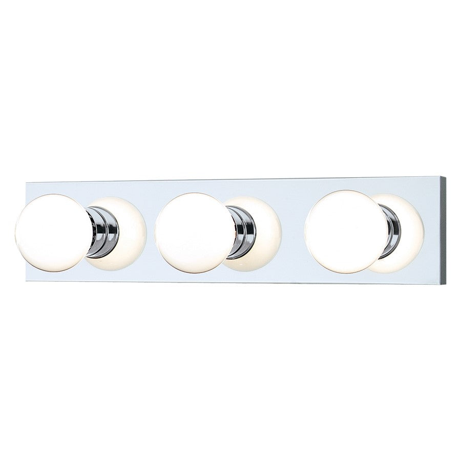 Atlas Lighting Vanity Strips 18in 3-Light Vanity Light | Modern Chrome | Bathroom Vanity | 18 x 2.12 x 4.25 in | Model WL11471-CH