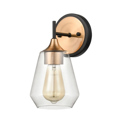Atlas Lighting Villette 6in 1-Light Vanity Light | Transitional Satin Brass and Clear Glass | Bathroom Vanity & Powder Room | Model WL11473-BS